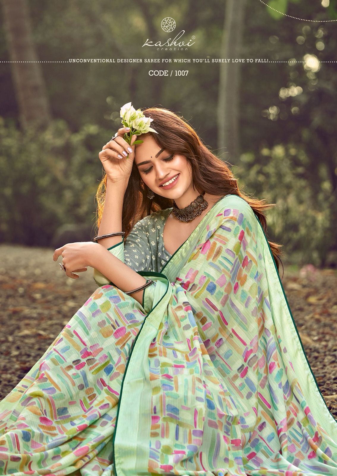 Cindrella By Kashvi Printed Viscose Georgette Sarees Wholesale Suppliers In Mumbai